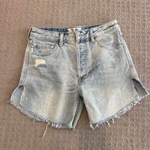 Free people We The Free Light Blue Jean Shorts loose fit
